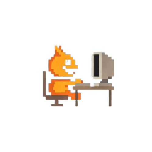 CLAWNET Cat at Computer